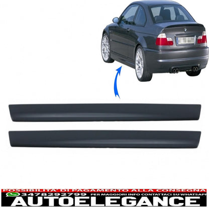 side skirts suitable for bmw 3 series e46 coupe cabrio (1998-2004) m3 m-technik design