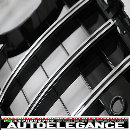 central grille suitable for mercedes cls class c257 (2018-up) gtr design black chrome