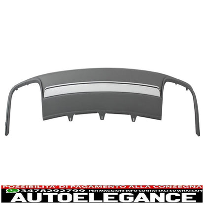 montaggio griglia centrale con mantovana paraurti posteriore diffusore aria e terminali marmitta adatto per audi a4 b8 facelift (2012-2015) limousine avant rs design