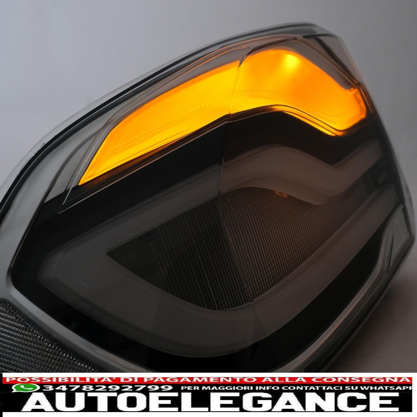 Rear lights with full led bar suitable for bmw 4 series f32 f33 f36 (2013-2016) smoked with static indicator