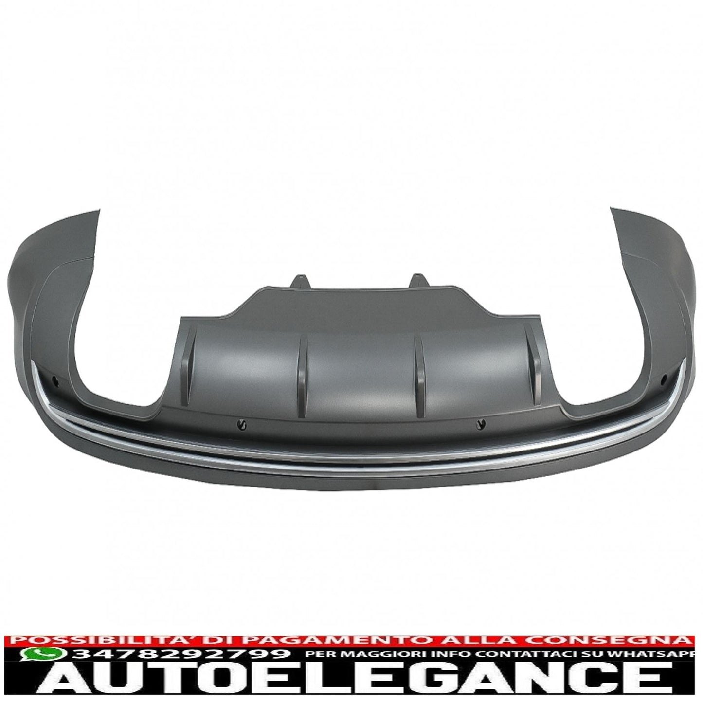 Diffusore a mantovana per paraurti posteriore con sistema di scarico e doppi terminali di scarico adatto per audi q5 8r (2009-2016)
