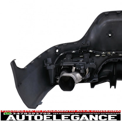 diffusore posteriore con terminali di scarico argento adatti per mercedes glc coupe facelift c253 (2020-) glc43 design