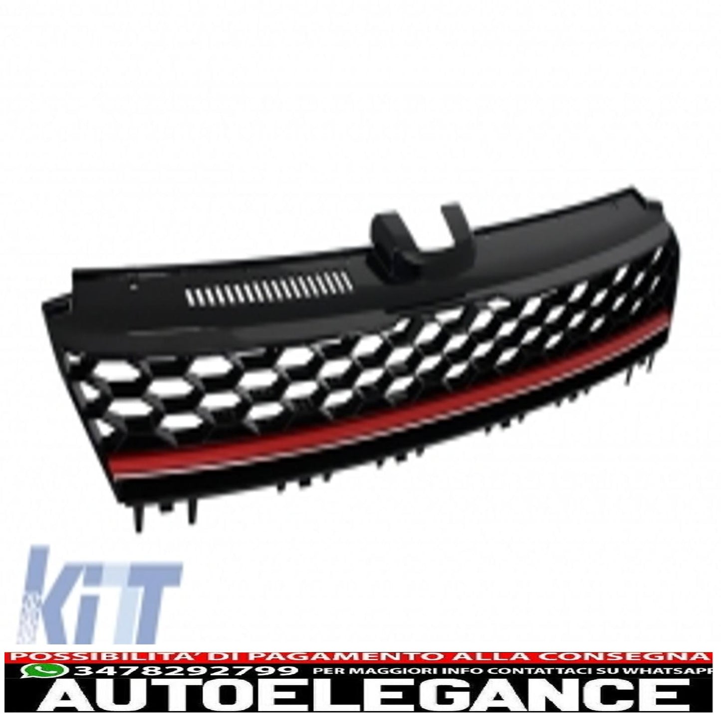 front bumper suitable for vw golf vii 7 5g (2013-2017) gti look with central grille 