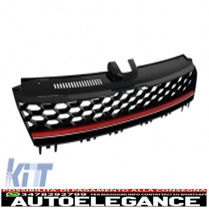 front bumper suitable for vw golf vii 7 5g (2013-2017) gti look with central grille 