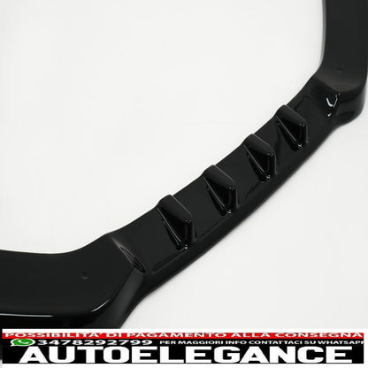 Additional front bumper spoiler suitable for audi a5 8t (2007-2011) piano black 