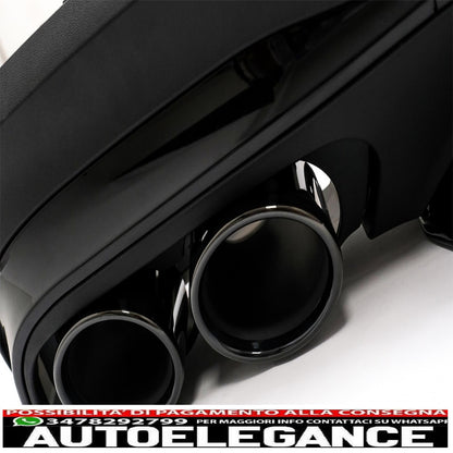 Rear diffuser with black exhaust tips suitable for mercedes glc suv x253 facelift (2020-) glc43 design night package 