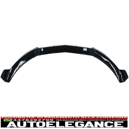 Front bumper lip suitable for mercedes c class w205 sedan s205 t-modell a205 cabriolet c205 coupe (2014-2019) sport line piano black