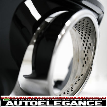 Diffusore e terminali di scarico per paraurti posteriore adatti per audi a6 c8 4k avant berlina (2018-up) rs6 design pianoforte nero
