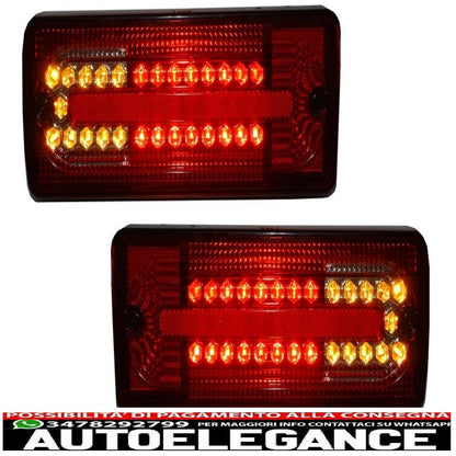 led rear lights suitable for mercedes g class w463 (1989-2015) red transparent