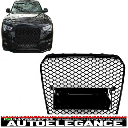 front grille without badge suitable for audi a5 8t (2012-2015) rs design piano black