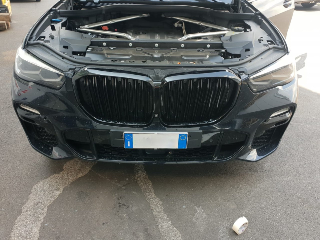 GRIGLIA ANTERIORE ADATTA PER BMW X5 G05 2018+ DOPPIA FASCIA NERO LUCIDO