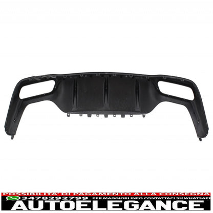diffusore d'aria per paraurti posteriore con terminali di scarico edizione cromata adatto per mercedes classe e w213 amg line (2016-2019) design e63
