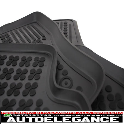 Black rubber mat suitable for audi a3 8v hatchback (2012-2020)