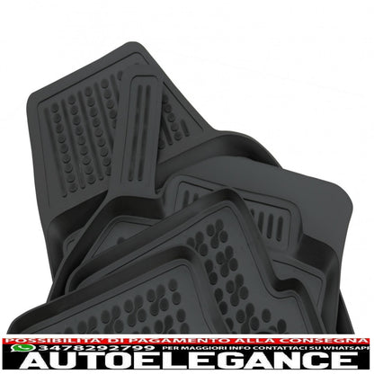 Black rubber mat suitable for VW Polo VI 2017+