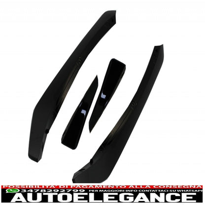 aerodynamic conversion kit front and rear bumper splitter fins suitable for mercedes cla w117 facelift (2016-2018) cla45 design canard piano black