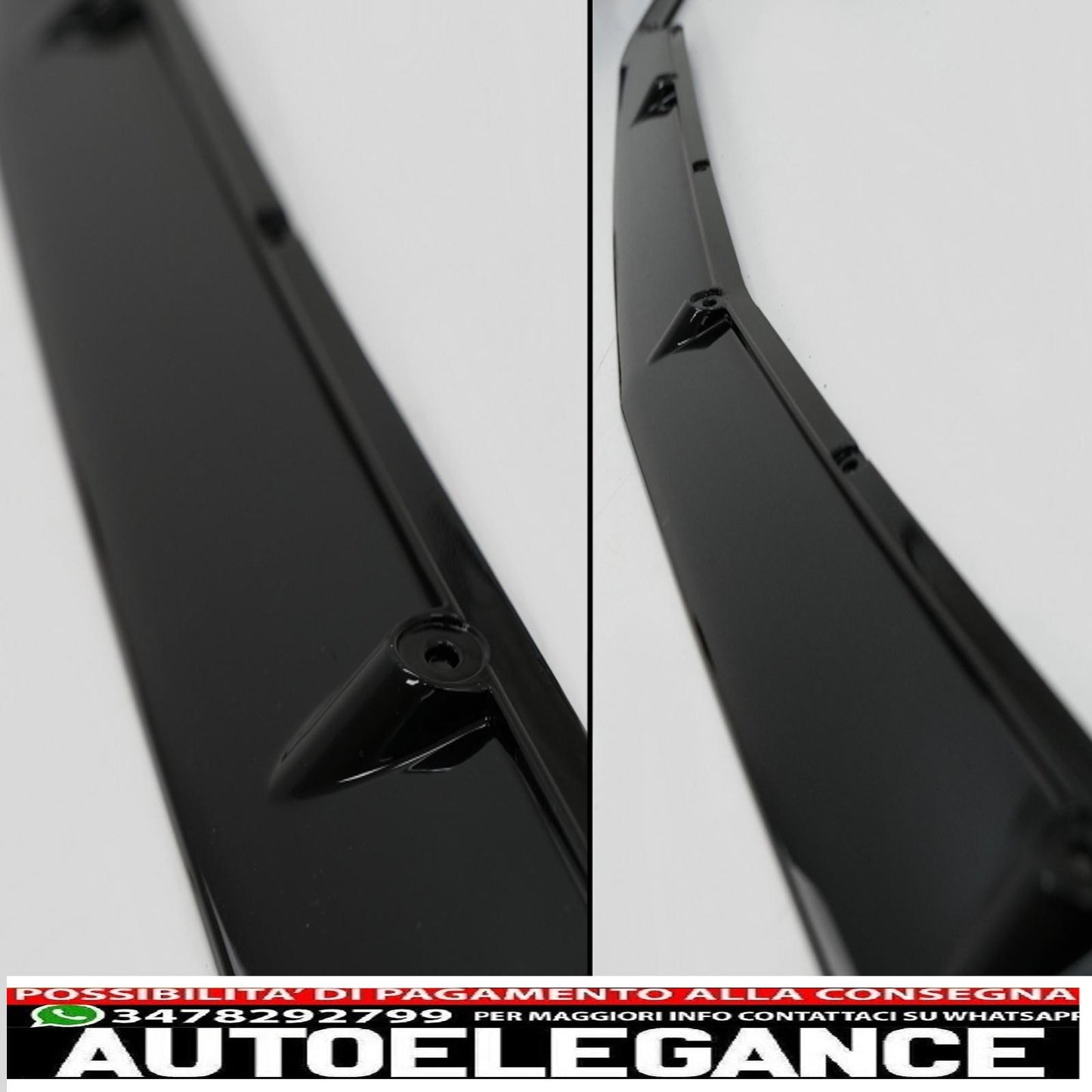 Front bumper lip suitable for mercedes c class c63 c63s w205 s205 (2014-2018) limousine model t edition 1 design black 