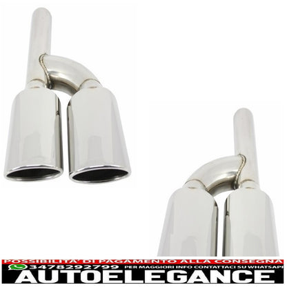 Diffusore d'aria con mantovana per paraurti posteriore con terminali di scarico adatto per mercedes classe c w204 c204 amg sport line (2012-2014) limousine coupé