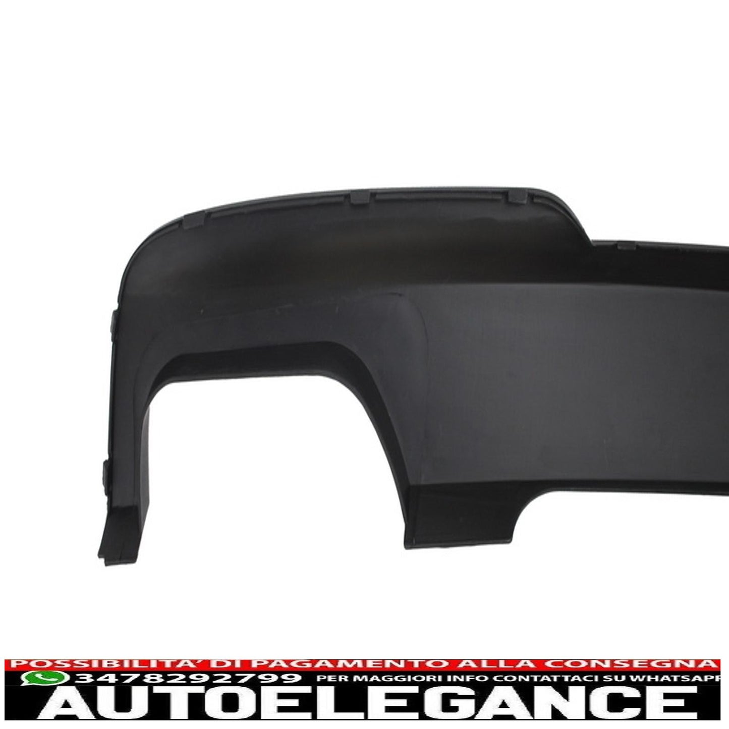 diffusore d'aria a doppia uscita edizione nero brillante adatto per bmw f10 f11 (2011-2017) con terminali di scarico sport m-teck 550i v8 lci design quadrato