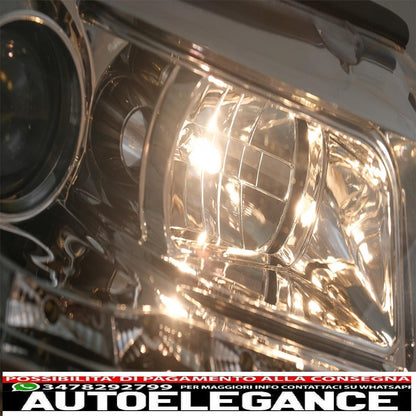 drl led headlights suitable for audi a4 b6 cabrio (2000-2006) chrome