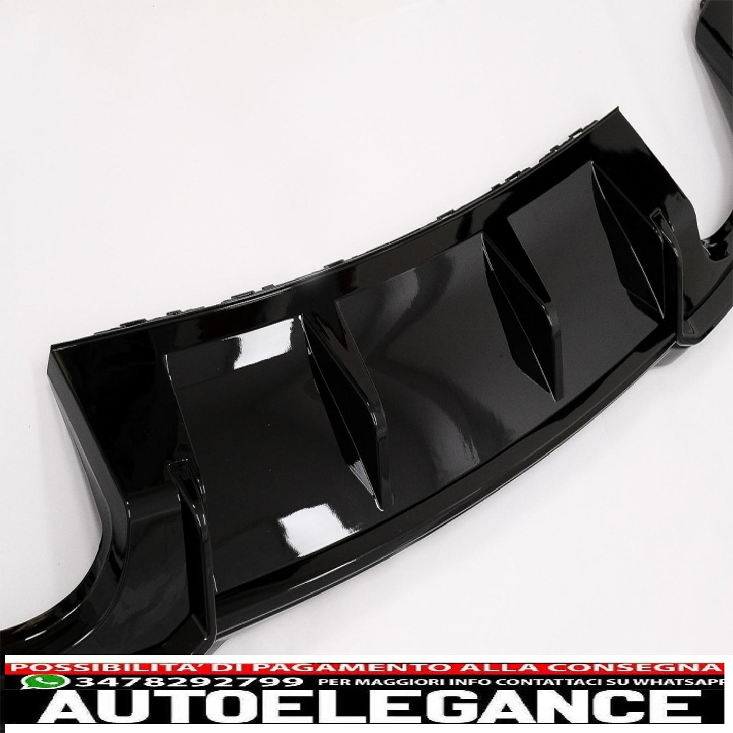 Diffusore mantovana paraurti posteriore adatto per audi a3 8v facelift (2016-2019) berlina cabrio rs3 solo design paraurti s-line pianoforte nero