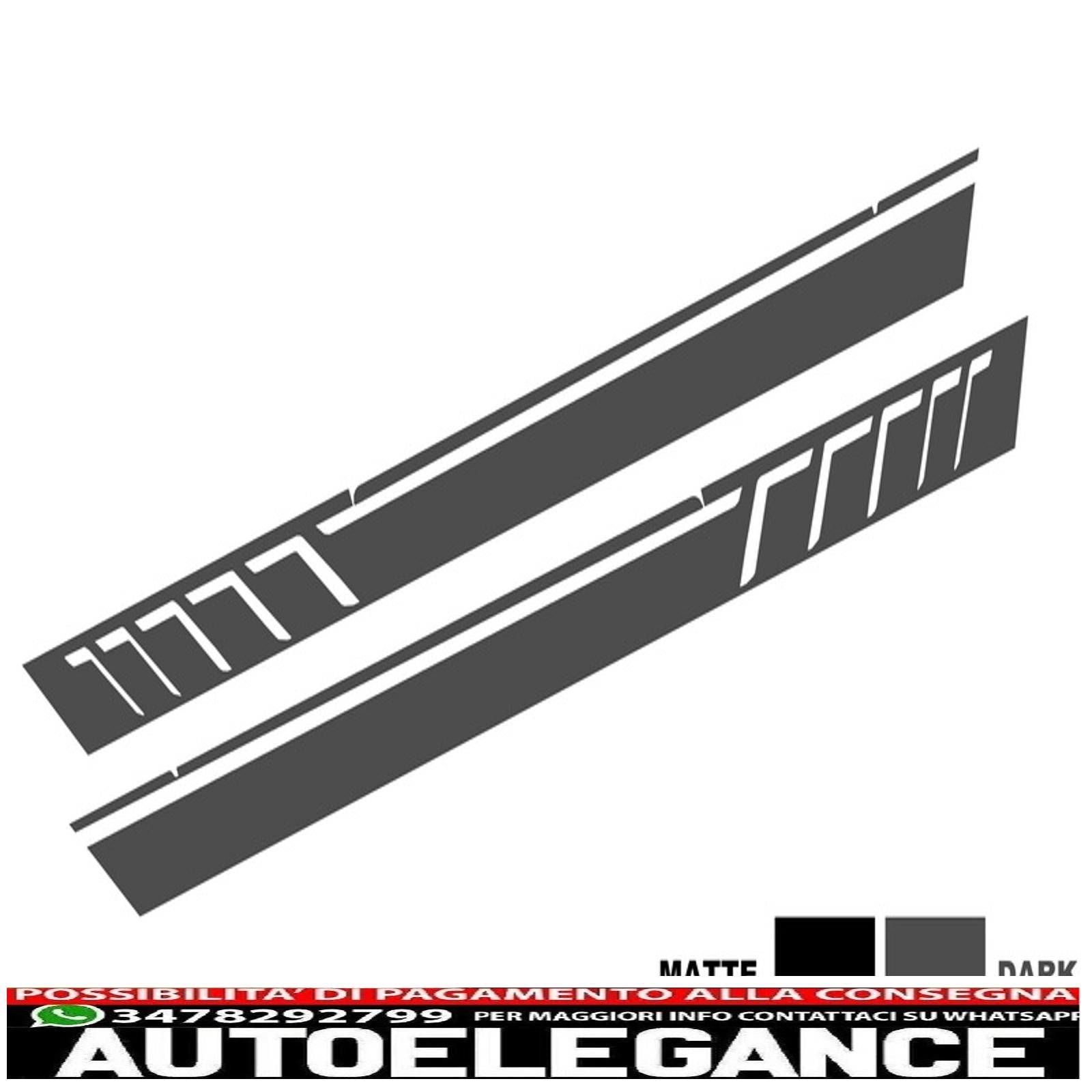 aggiungi strisce modanature porta con decalcomanie laterali adesivo in vinile grigio scuro e luci di svolta adatte per mercedes classe g w463 (1989-2015) AUTOELEGANCERICAMBI