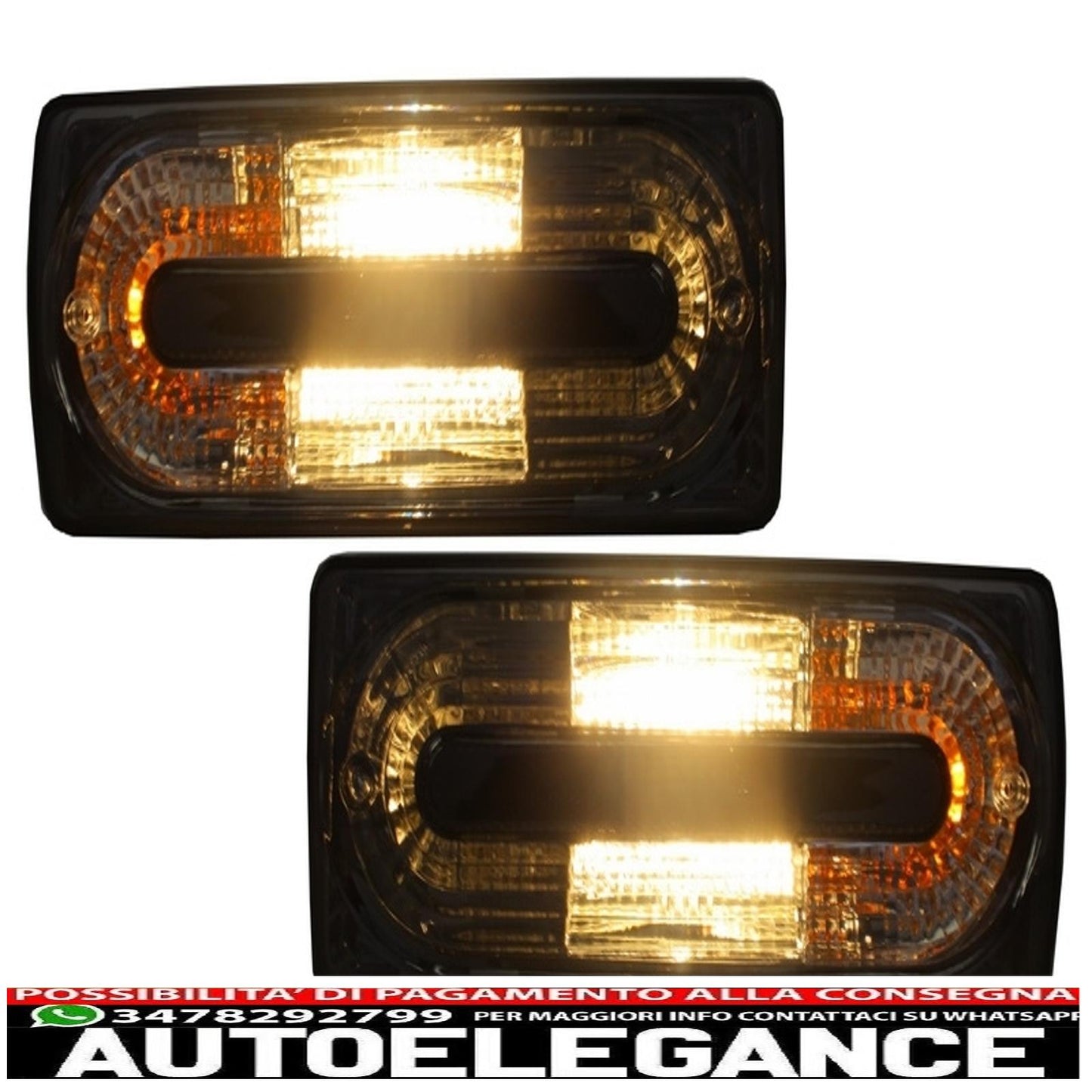 Rear lights suitable for mercedes g class w463 g55 design (1989-2015) black smoke edition