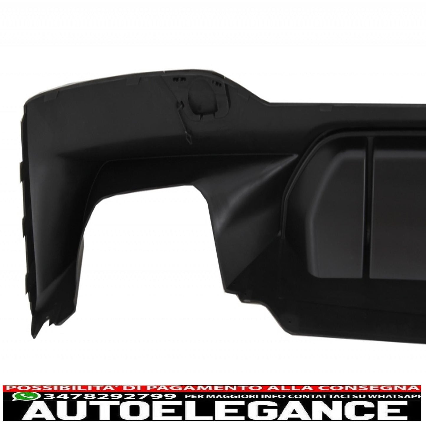 Diffusore del paraurti posteriore nero opaco con terminali di scarico doppi in carbonio adatti per BMW Serie 5 G30 G31 dal 2017 in poi design M5