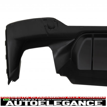 Diffusore del paraurti posteriore nero opaco con terminali di scarico doppi in carbonio adatti per BMW Serie 5 G30 G31 dal 2017 in poi design M5