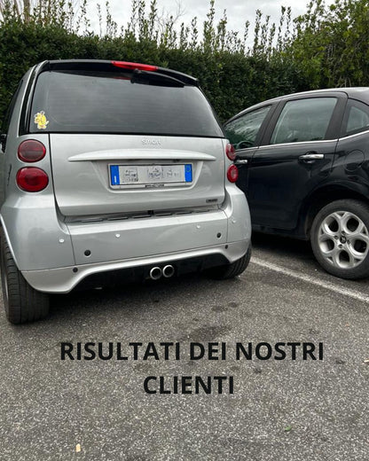 DIFFUSORE ADATTO PER SMART 451 2007-2014 LOOK NERO LUCIDO DESIGN SPORTIVO