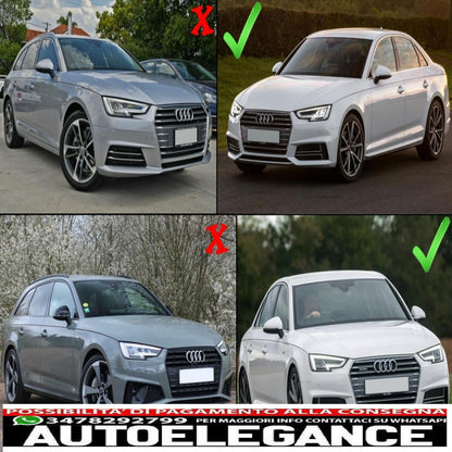 lower grill bumper covers ACC side grills suitable for audi a4 b9 s-line sedan avant (2016-2018) rs4 design silver edition 