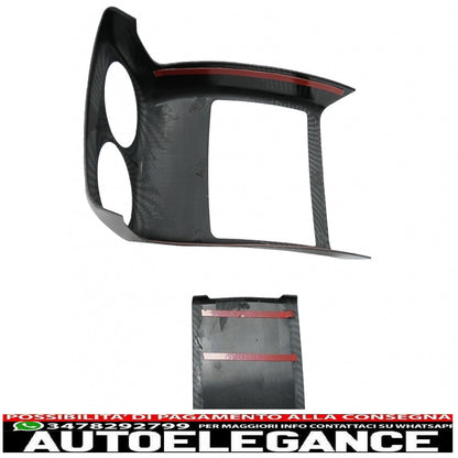 Copertura del rivestimento della presa d'aria della scatola del bracciolo posteriore adatto per mercedes classe A w177 v177 (2018-up) in fibra di carbonio AUTOELEGANCERICAMBI