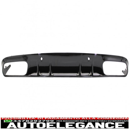 Rear bumper valance diffuser suitable for mercedes c class c205 a205 coupe cabriolet (2014-2019) restyling c63s design all black