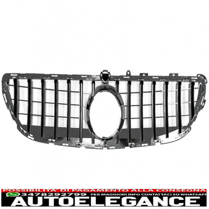 front grille suitable for mercedes cls w218 facelift (2014-2017) gt-r panamericana design chrome 