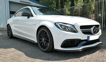 SPLITTER ADATTO PER MERCEDES CLASSE C W205 C205 2015-2018 LOOK C63 NERO LUCIDO