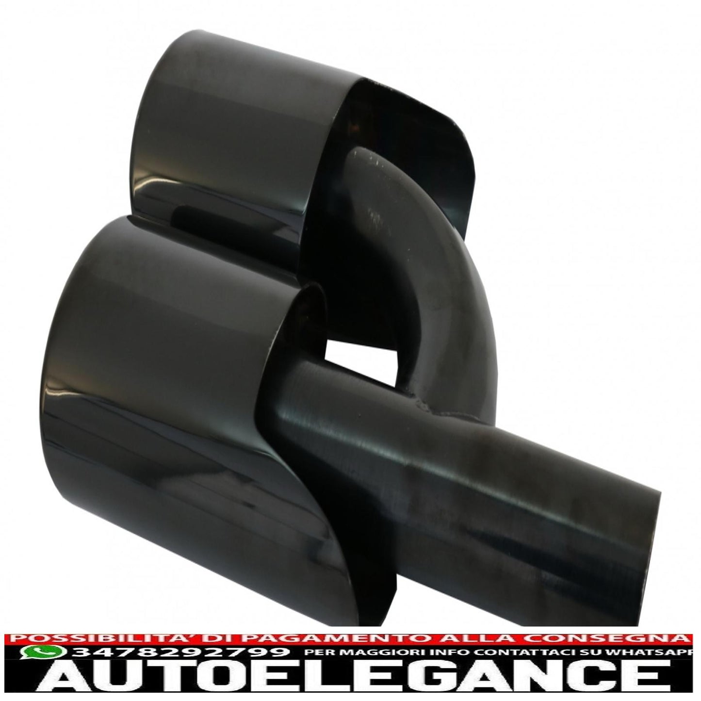 Black exhaust tips suitable for mercedes c class e class s class cls sl slk w204 w211 w221 w219 e63 c63 design