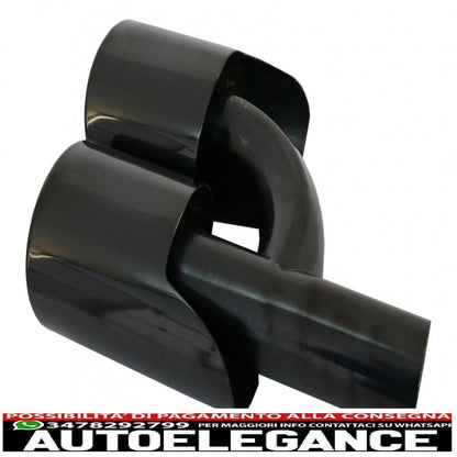 Black exhaust tips suitable for mercedes c class e class s class cls sl slk w204 w211 w221 w219 e63 c63 design