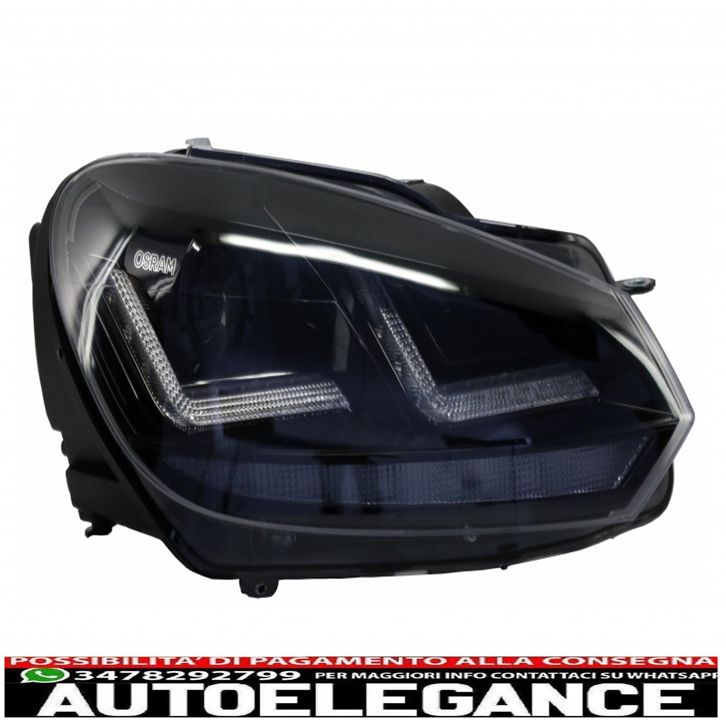 Osram xenon upgrade fari ledriving adatti per vw golf 6 vi (2008-2012) luci di svolta sequenziali dinamiche a led nere