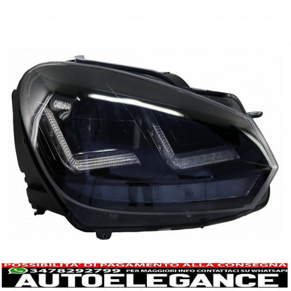 Osram xenon upgrade fari ledriving adatti per vw golf 6 vi (2008-2012) luci di svolta sequenziali dinamiche a led nere