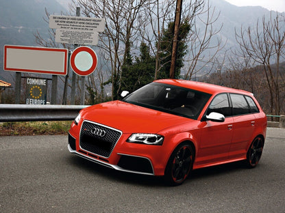 COPPIA MINIGONNE SOLO PER AUDI A3 8P 2004-2012 5 PORTE SPORTBACK LOOK RS3 0603 AUTOELEGANCERICAMBI