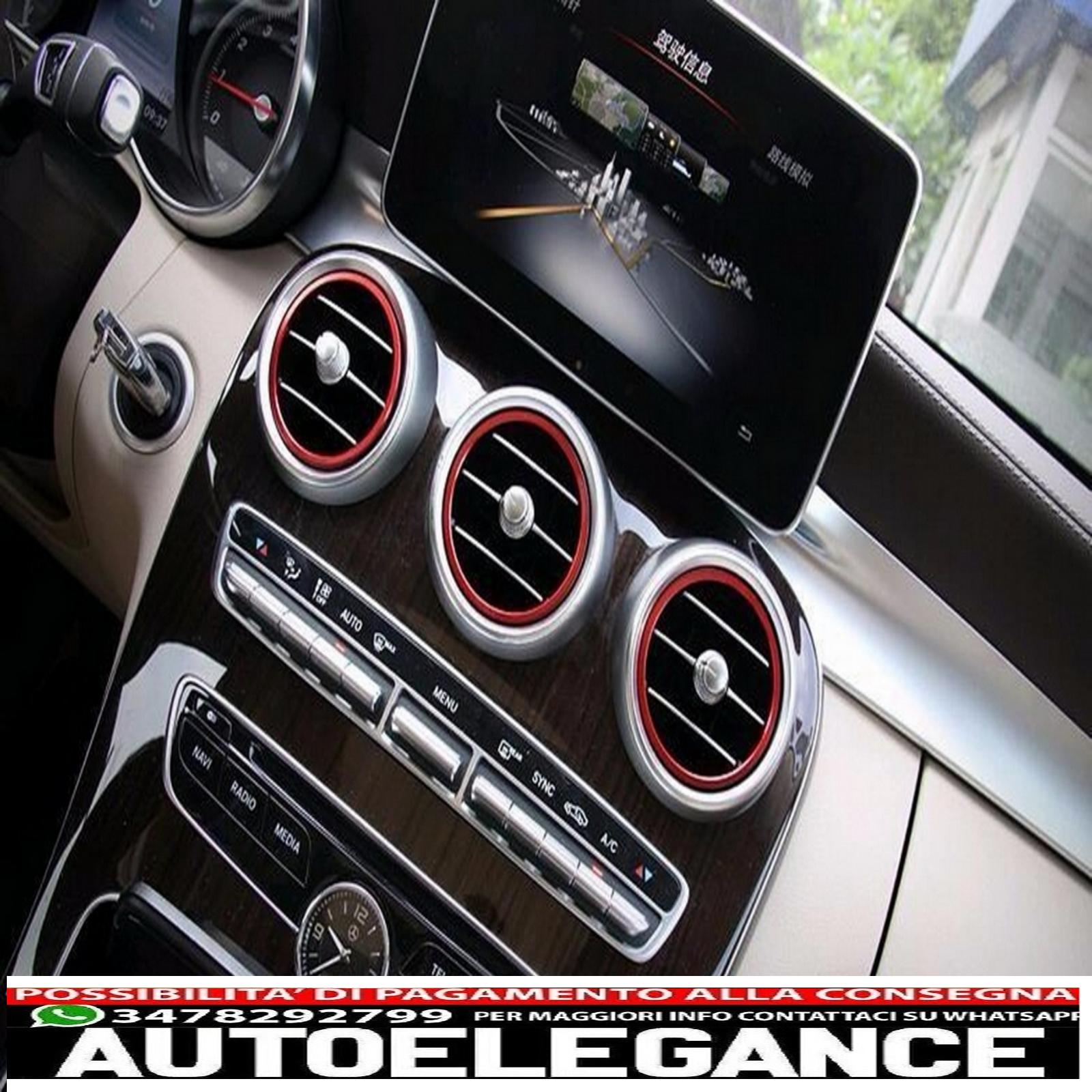 anello telaio ventilazione rosso adatto per mercedes classe a w176 classe b w246 classe cla c117 classe gla x156 AUTOELEGANCERICAMBI