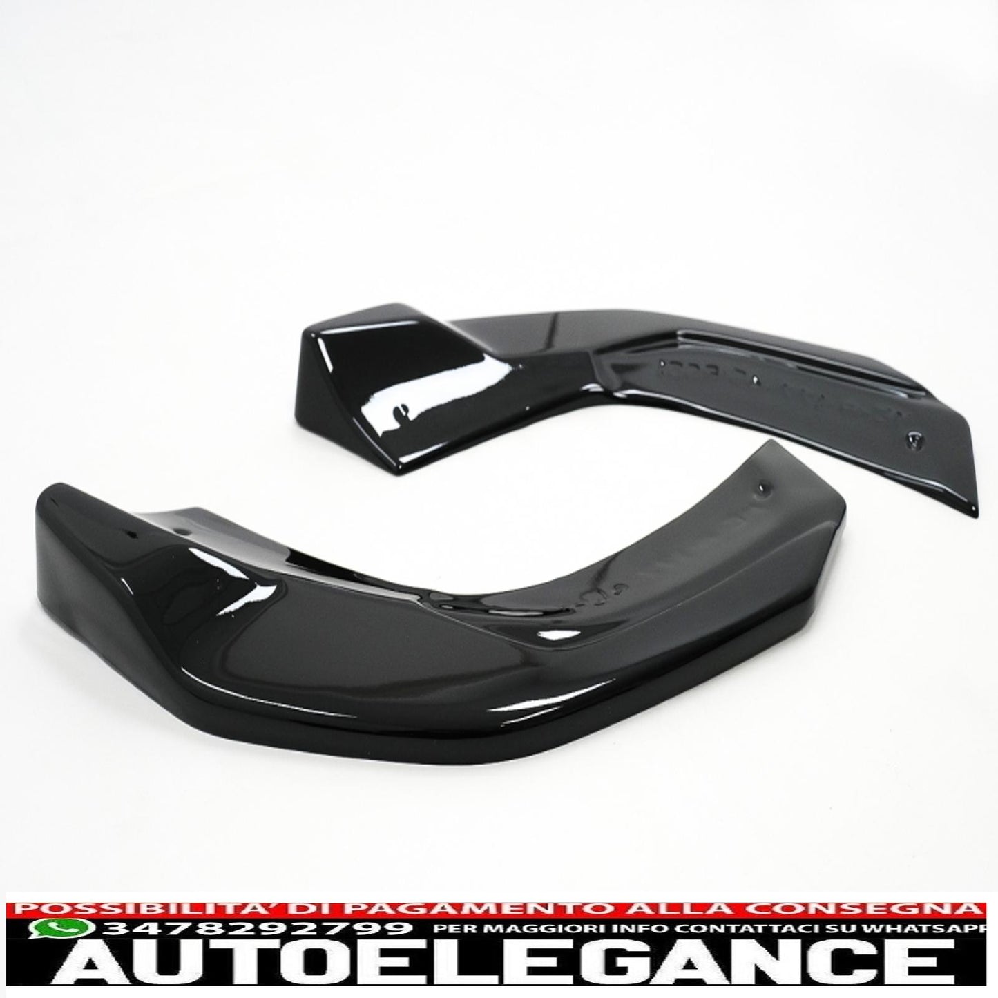 Alette splitter laterali per paraurti posteriore adatte per mercedes classe A W177 A35 A45 Hatchback (2018-up) Piano Black AUTOELEGANCERICAMBI