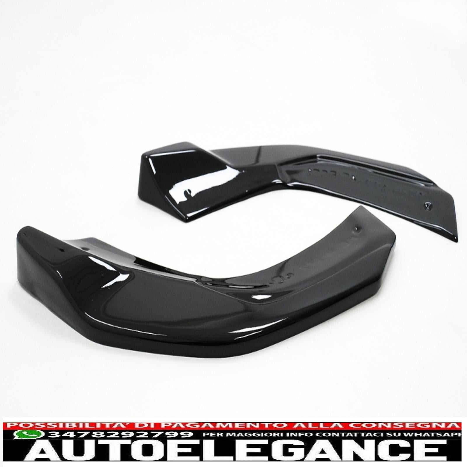 Alette splitter laterali per paraurti posteriore adatte per mercedes classe A W177 A35 A45 Hatchback (2018-up) Piano Black AUTOELEGANCERICAMBI