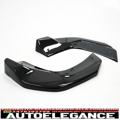 Alette splitter laterali per paraurti posteriore adatte per mercedes classe A W177 A35 A45 Hatchback (2018-up) Piano Black AUTOELEGANCERICAMBI