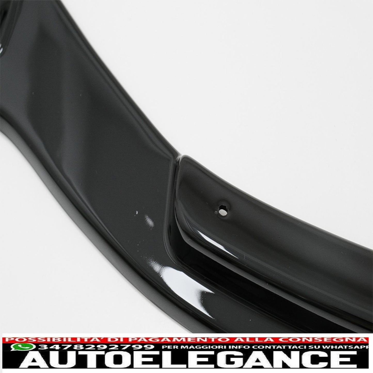 Additional spoiler lip for front bumper suitable for VW Transporter T6 (2015-up) glossy black 