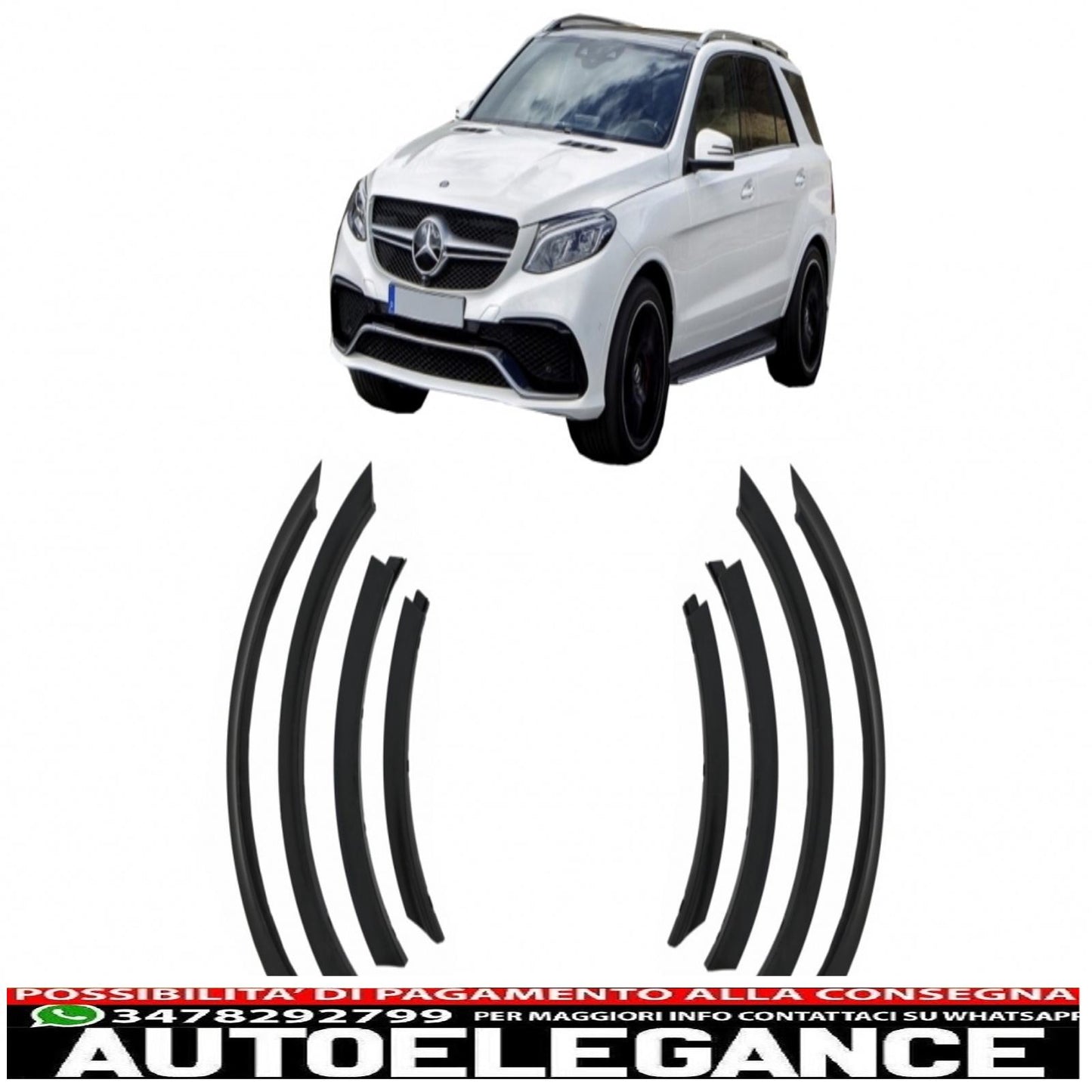 parafanghi passaruota adatti per mercedes ml gle w166 suv (2015-2018)