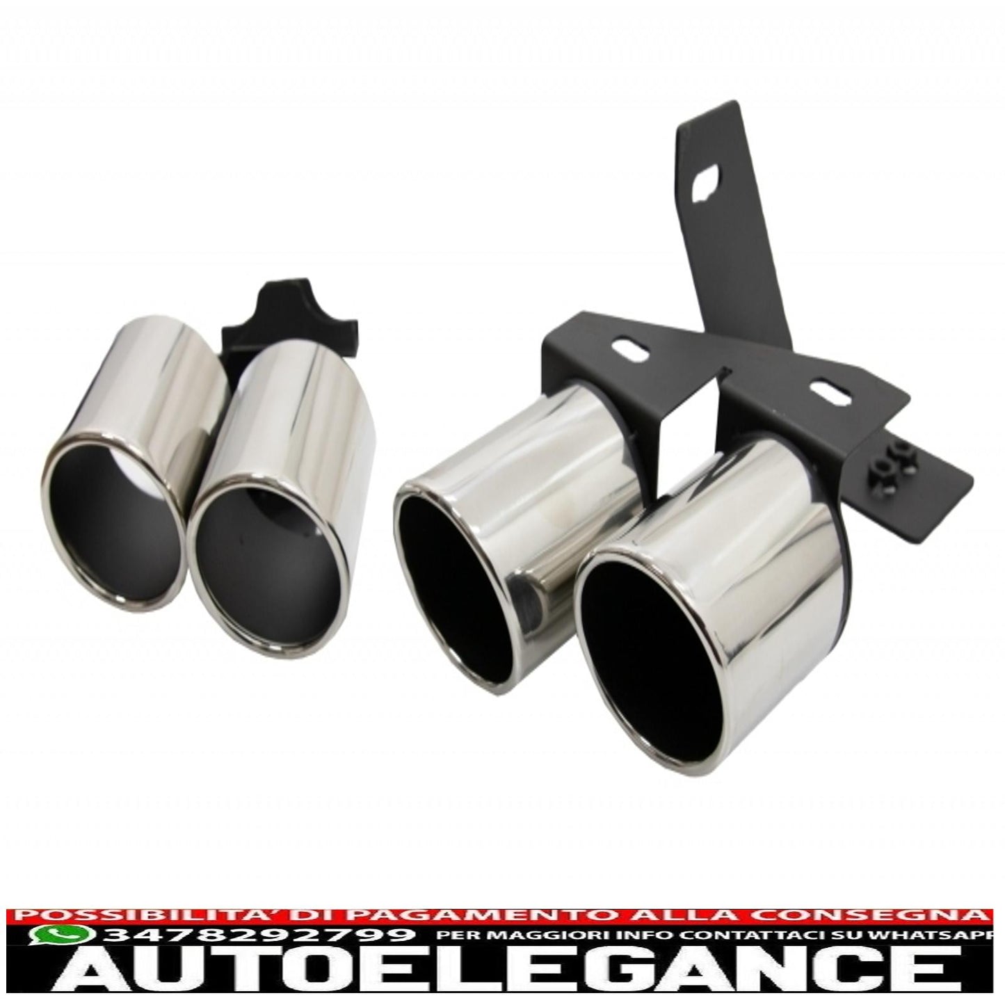 Diffusore d'aria con mantovana per paraurti posteriore adatto per audi a4 b8 pre restyling (2008-2011) con terminali di scarico e terminali di scarico limousine/avant s4 design