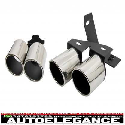 Diffusore d'aria con mantovana per paraurti posteriore adatto per audi a4 b8 pre restyling (2008-2011) con terminali di scarico e terminali di scarico limousine/avant s4 design