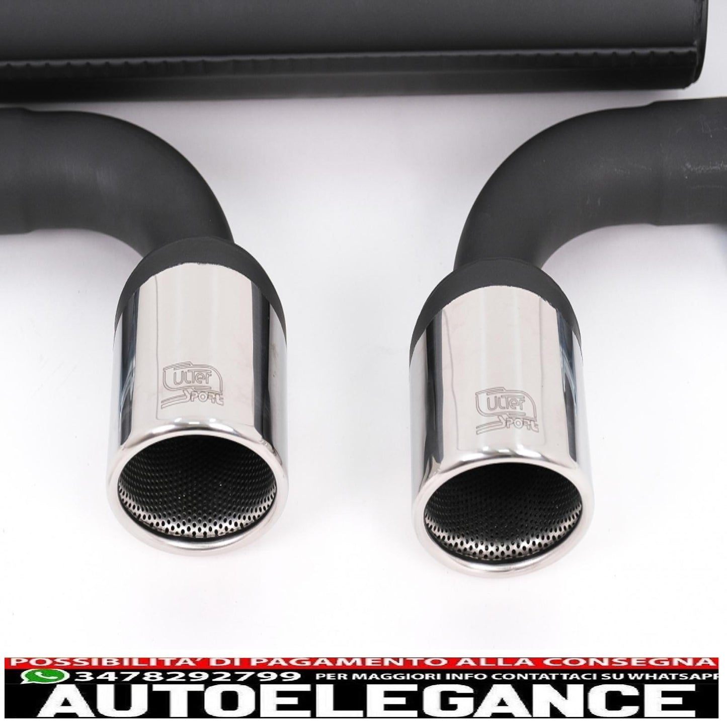 rear bumper extension suitable for vw golf v (2003-2007) r32 look and complete exhaust system