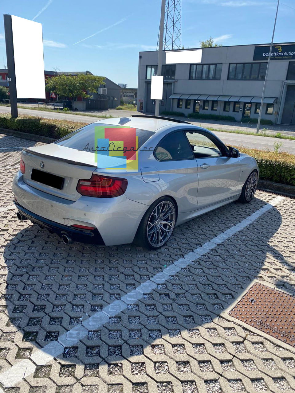 DIFFUSORE ADATTO PER BMW SERIE 2 F22 F23 MSPORT NERO LUCIDO 1+1