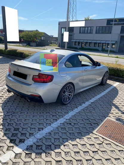 DIFFUSORE ADATTO PER BMW SERIE 2 F22 F23 MSPORT NERO LUCIDO 1+1